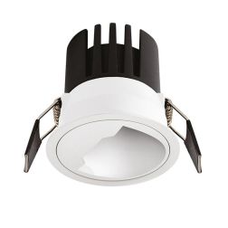 FARETTO ROTONDO D6 CM INCASSO LED ASIMMETRICO 8W LUCE 3000K ALLUMINIO BIANCO DESIGN MODERNO