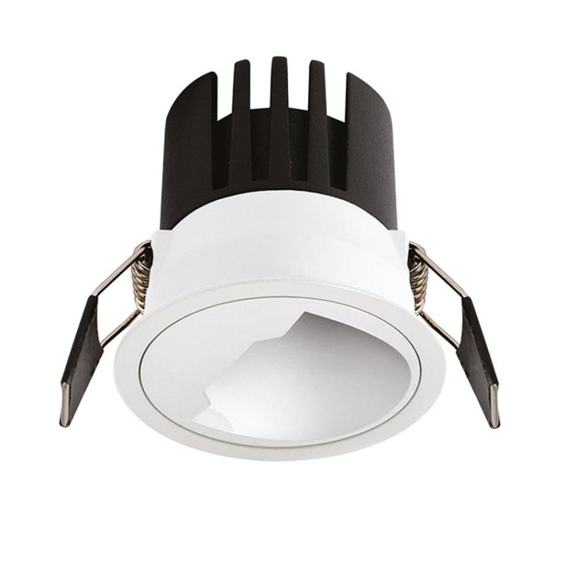 FARETTO ROTONDO D6 CM INCASSO LED ASIMMETRICO 8W LUCE 3000K ALLUMINIO BIANCO DESIGN MODERNO