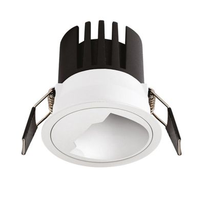 FARETTO ROTONDO D6 CM INCASSO LED ASIMMETRICO 8W LUCE 3000K ALLUMINIO BIANCO DESIGN MODERNO