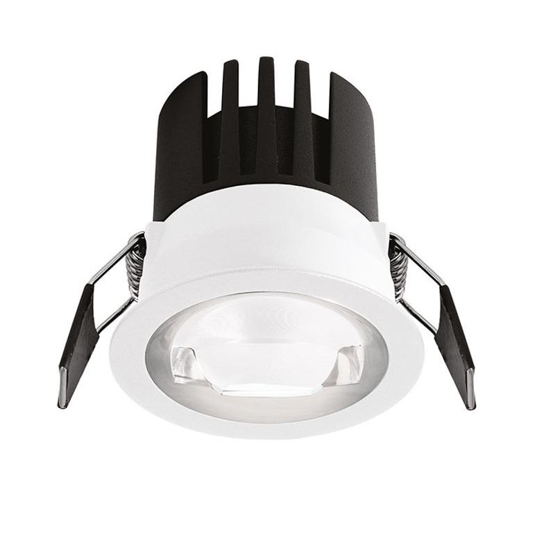 FARETTO ROTONDO D6 CM INCASSO LED ASIMMETRICO 8W LUCE 3000K ALLUMINIO BIANCO DESIGN MODERNO