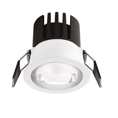 FARETTO ROTONDO D6 CM INCASSO LED ASIMMETRICO 8W LUCE 3000K ALLUMINIO BIANCO DESIGN MODERNO