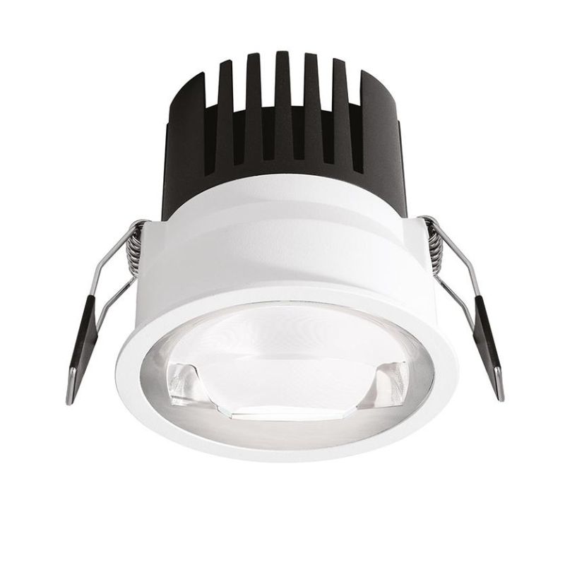 FARETTO ROTONDO D8 CM INCASSO LED ASIMMETRICO 15W LUCE 3000K ALLUMINIO BIANCO DESIGN MODERNO