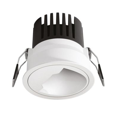 FARETTO ROTONDO D8 CM INCASSO LED ASIMMETRICO 15W LUCE 3000K ALLUMINIO BIANCO DESIGN MODERNO