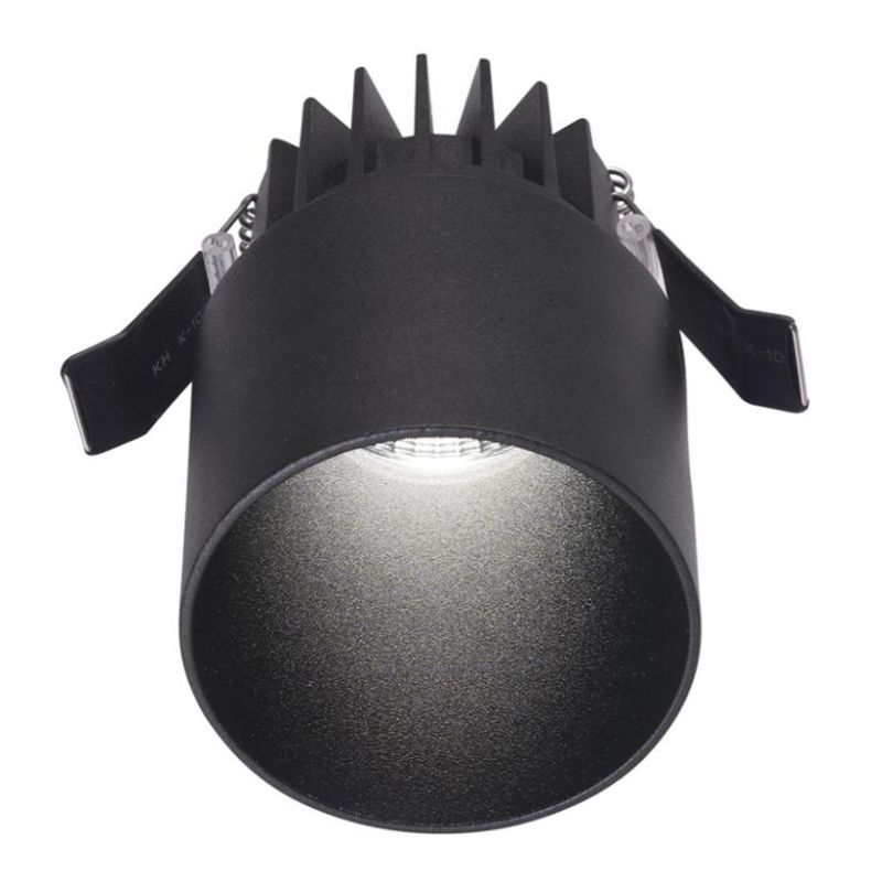 FARETTO DA INCASSO ROTONDO IP54 D7 CM LED 9W LUCE 3000K ALLUMINIO NERO E BIANCO DESIGN MODERNO