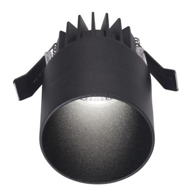 FARETTO DA INCASSO ROTONDO IP54 D7 CM LED 9W LUCE 3000K ALLUMINIO NERO E BIANCO DESIGN MODERNO