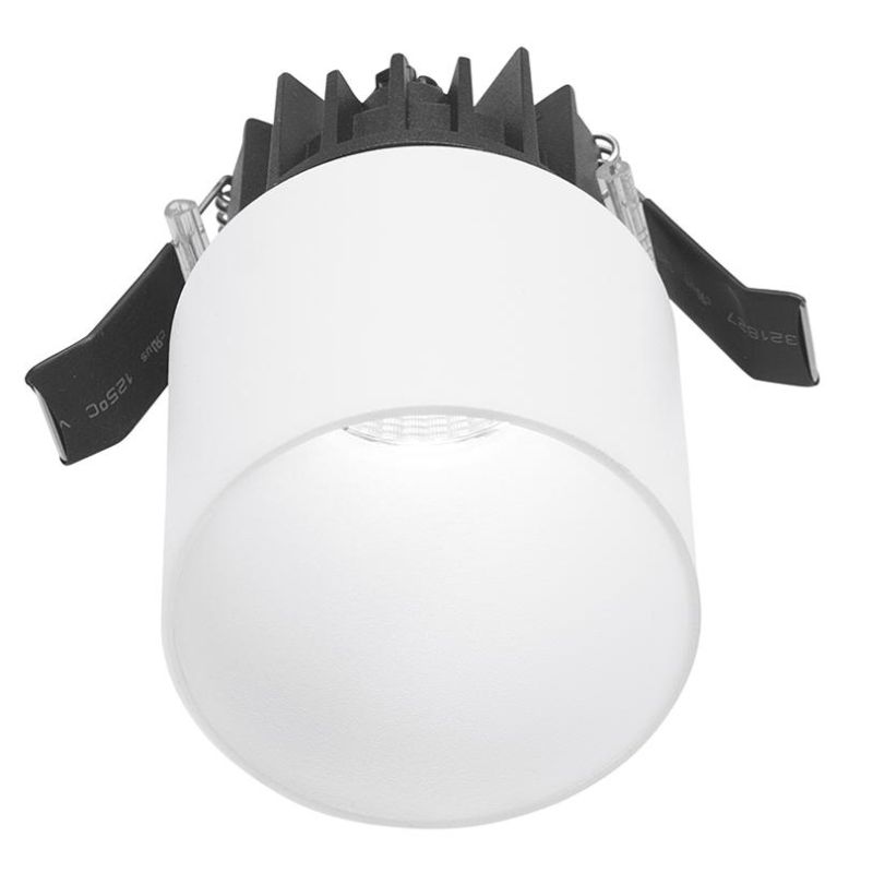 FARETTO DA INCASSO ROTONDO IP54 D7 CM LED 9W LUCE 3000K ALLUMINIO NERO E BIANCO DESIGN MODERNO