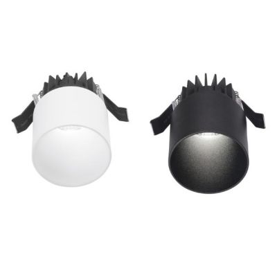 FARETTO DA INCASSO ROTONDO IP54 D7 CM LED 9W LUCE 3000K ALLUMINIO NERO E BIANCO DESIGN MODERNO