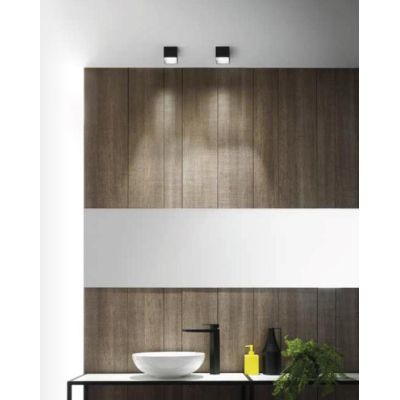 FARETTO DA INCASSO QUADRATO IP54 D7 CM LED 9W LUCE 3000K ALLUMINIO NERO E BIANCO DESIGN MODERNO