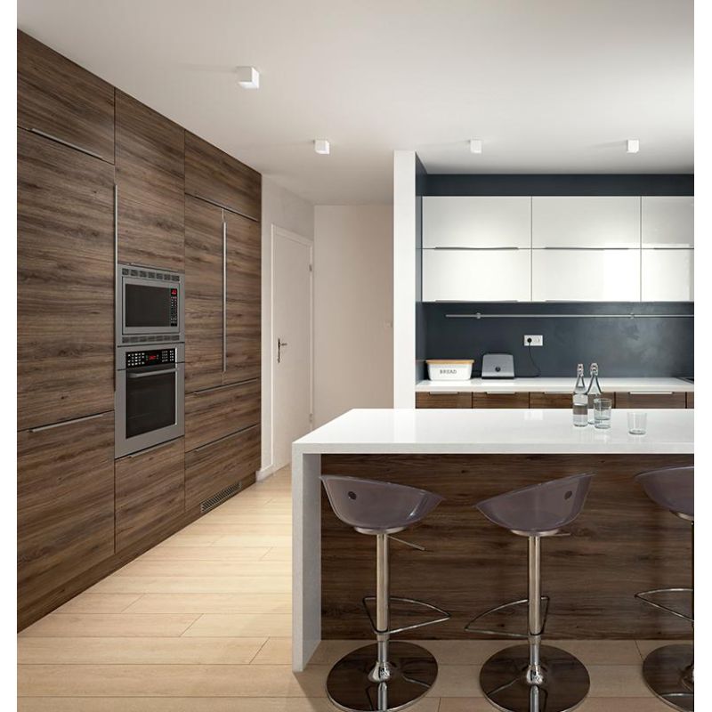 FARETTO DA INCASSO QUADRATO IP54 D7 CM LED 9W LUCE 3000K ALLUMINIO NERO E BIANCO DESIGN MODERNO