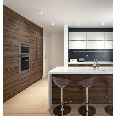 FARETTO DA INCASSO QUADRATO IP54 D7 CM LED 9W LUCE 3000K ALLUMINIO NERO E BIANCO DESIGN MODERNO