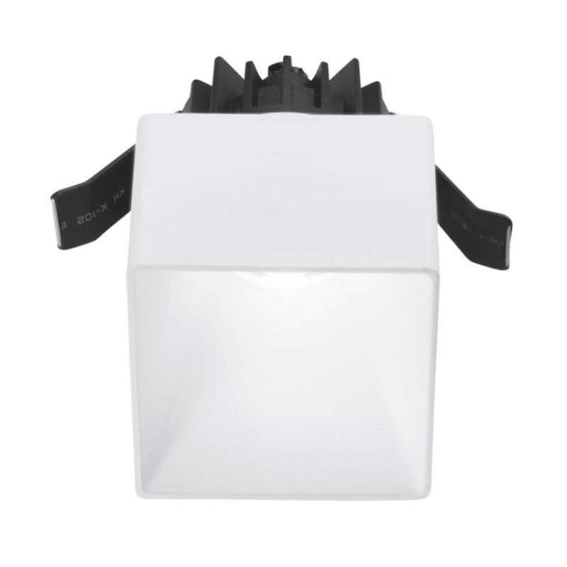FARETTO DA INCASSO QUADRATO IP54 D7 CM LED 9W LUCE 3000K ALLUMINIO NERO E BIANCO DESIGN MODERNO