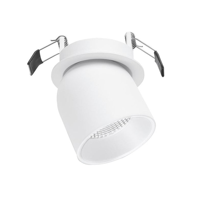 FARETTO DA INCASSO ORIENTABILE LED 9W LUCE 3000K ALLUMINIO NERO E BIANCO DESIGN MODERNO