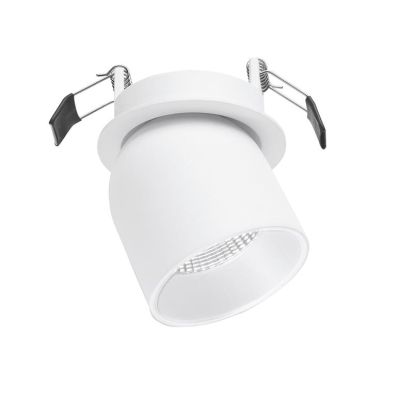 FARETTO DA INCASSO ORIENTABILE LED 9W LUCE 3000K ALLUMINIO NERO E BIANCO DESIGN MODERNO