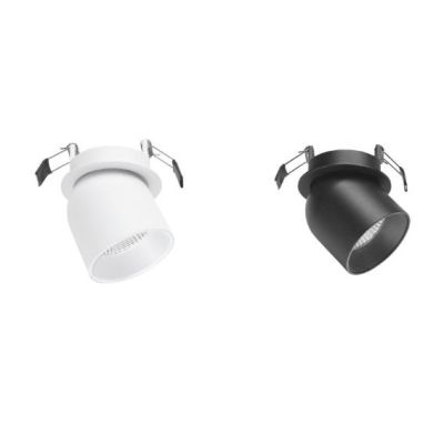 FARETTO DA INCASSO ORIENTABILE LED 9W LUCE 3000K ALLUMINIO NERO E BIANCO DESIGN MODERNO