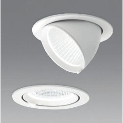 FARETTO DA INCASSO ORIENTABILE 2 MISURE LED 20W-40W LUCE 3000K-4000K ALLUMINIO BIANCO DESIGN MODERNO