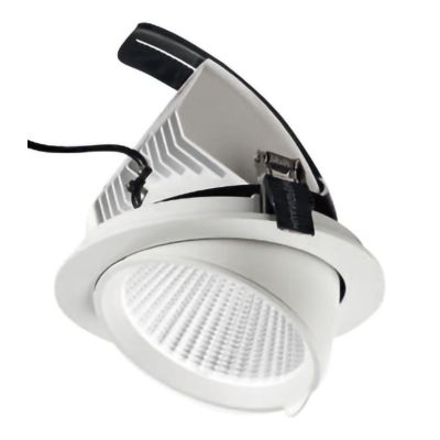 FARETTO DA INCASSO ORIENTABILE 2 MISURE LED 20W-40W LUCE 3000K-4000K ALLUMINIO BIANCO DESIGN MODERNO