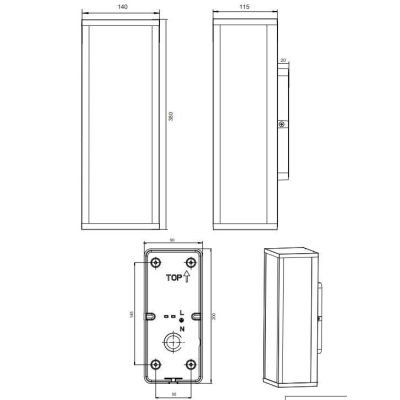 GARONNE APPLIQUE DA ESTERNO 2 LUCI IP44 A LANTERNA FINITURA ANTRACITE LUCE DIFFUSA TRIO LIGHTING - Cristalensi Shop Online