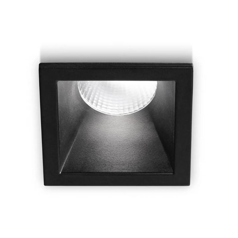 FARETTO DA INCASSO QUADRATO IN ALLUMINIO BIANCO O NERO LED 8W LUCE 3000K O 4000K DESIGN MODERNO
