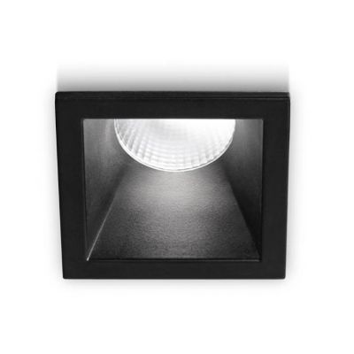 FARETTO DA INCASSO QUADRATO IN ALLUMINIO BIANCO O NERO LED 8W LUCE 3000K O 4000K DESIGN MODERNO