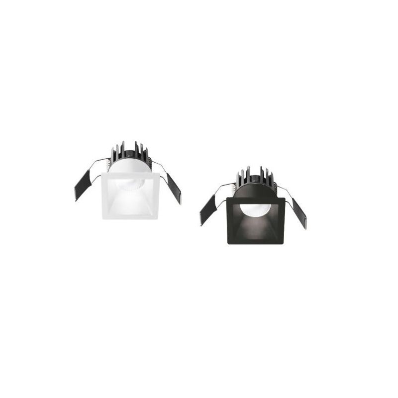 FARETTO DA INCASSO QUADRATO IN ALLUMINIO BIANCO O NERO LED 8W LUCE 3000K O 4000K DESIGN MODERNO
