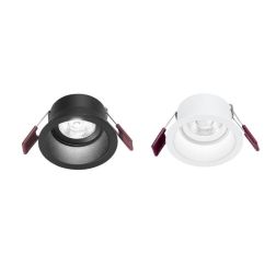 FARETTO DA INCASSO D9 CM IN ALLUMINIO BIANCO O NERO LED 8W LUCE 3000K DESIGN MODERNO
