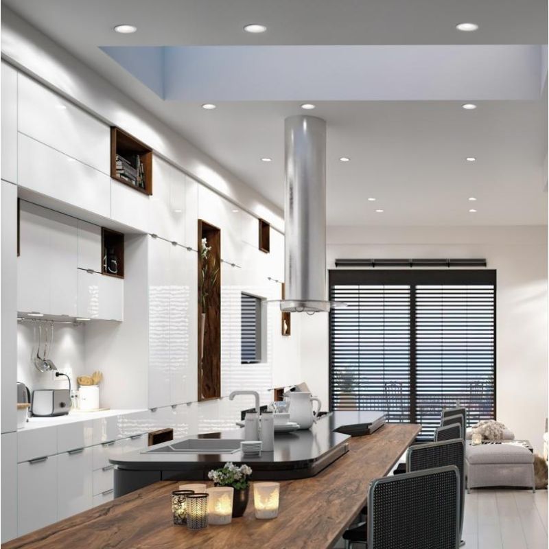 FARETTO DA INCASSO D9 CM IN ALLUMINIO BIANCO O NERO LED 8W LUCE 3000K DESIGN MODERNO