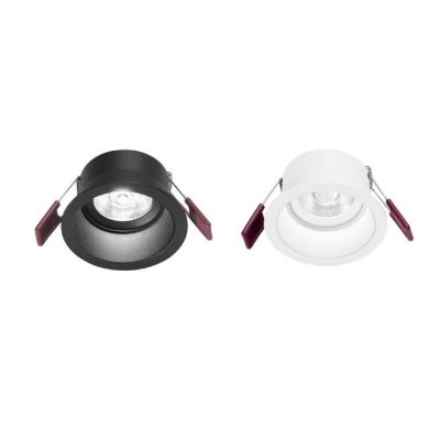 FARETTO DA INCASSO D9 CM IN ALLUMINIO BIANCO O NERO LED 8W LUCE 3000K DESIGN MODERNO