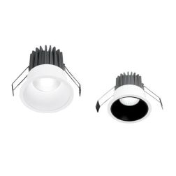 FARETTO DA INCASSO IN 2 MISURE ALLUMINIO BIANCO O NERO LED 10W-20W LUCE 3000K DESIGN MODERNO