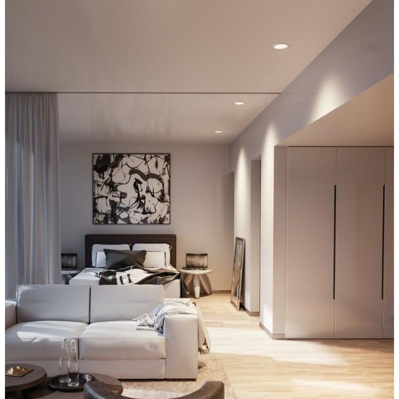 FARETTO DA INCASSO IN 2 MISURE ALLUMINIO BIANCO O NERO LED 10W-20W LUCE 3000K DESIGN MODERNO