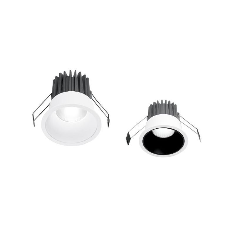FARETTO DA INCASSO IN 2 MISURE ALLUMINIO BIANCO O NERO LED 10W-20W LUCE 3000K DESIGN MODERNO