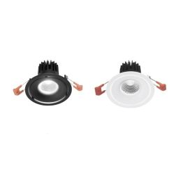 FARETTO DA INCASSO ROTONDO D10 CM ALLUMINIO BIANCO O NERO LED 8W LUCE 3000K-4000K MODERNO