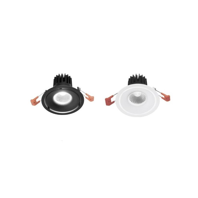 FARETTO DA INCASSO ROTONDO D10 CM ALLUMINIO BIANCO O NERO LED 8W LUCE 3000K-4000K MODERNO