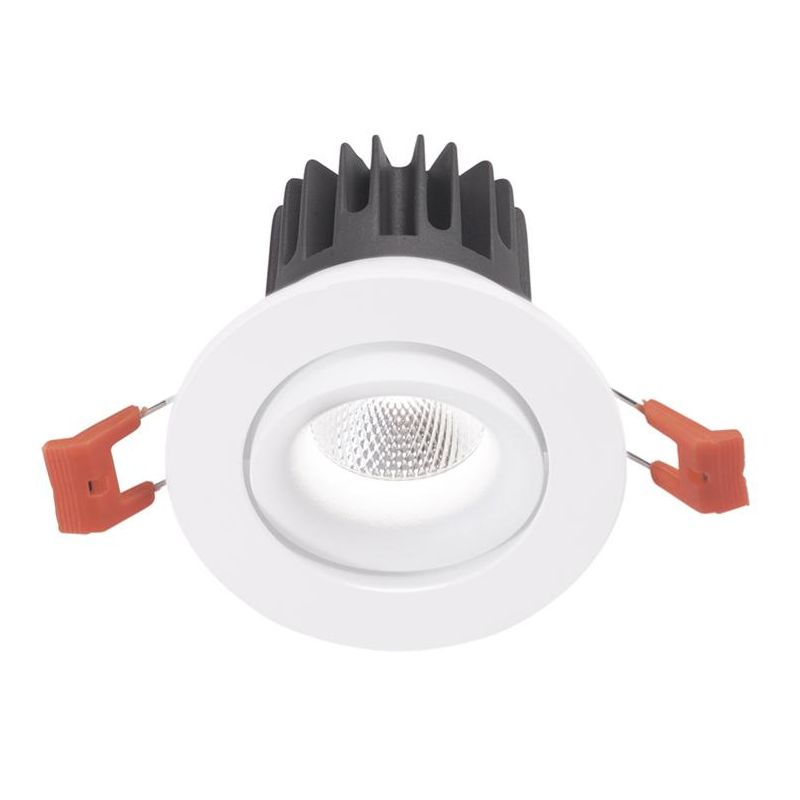 FARETTO DA INCASSO ORIENTABILE 3 MISURE ALLUMINIO BIANCO LED INTEGRATO LUCE 3000K MODERNO