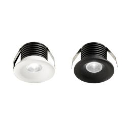 FARETTO DA INCASSO ROTONDO ALLUMINIO BIANCO O NERO LED 3W LUCE 3000K-4000K DESIGN MODERNO