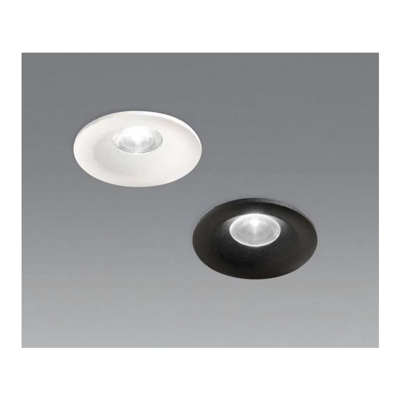 FARETTO DA INCASSO ROTONDO ALLUMINIO BIANCO O NERO LED 3W LUCE 3000K-4000K DESIGN MODERNO