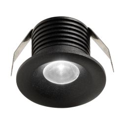 FARETTO DA INCASSO ROTONDO ALLUMINIO BIANCO O NERO LED 3W LUCE 3000K-4000K DESIGN MODERNO 2