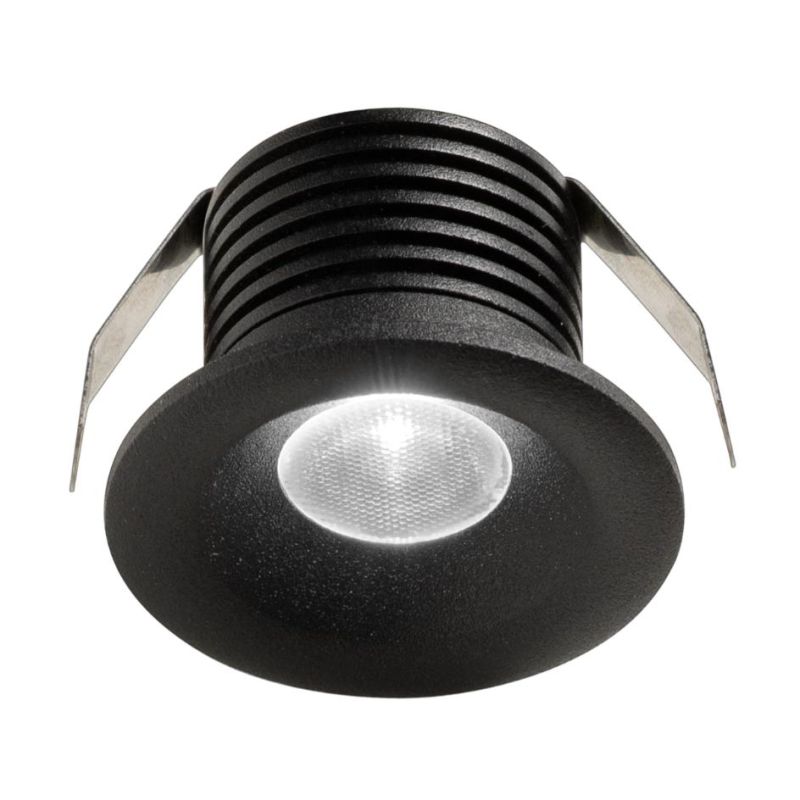 FARETTO DA INCASSO ROTONDO ALLUMINIO BIANCO O NERO LED 3W LUCE 3000K-4000K DESIGN MODERNO