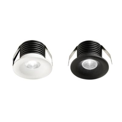 FARETTO DA INCASSO ROTONDO ALLUMINIO BIANCO O NERO LED 3W LUCE 3000K-4000K DESIGN MODERNO