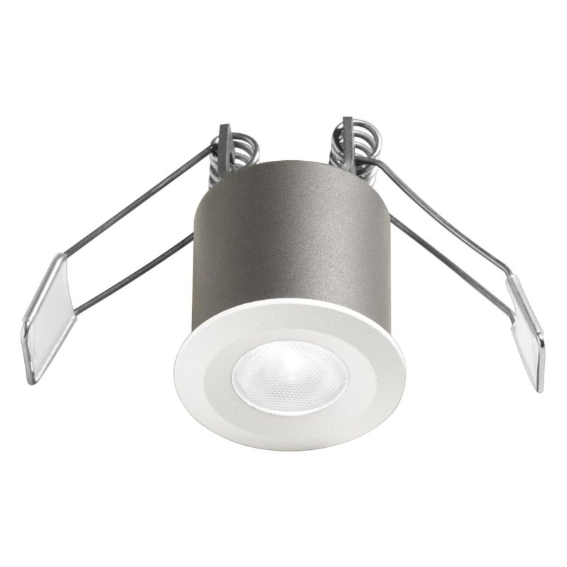 FARETTO DA INCASSO ALLUMINIO BIANCO O NERO LED 3W LUCE 3000K-4000K ROTONDO MODERNO