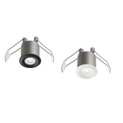 FARETTO DA INCASSO ALLUMINIO BIANCO O NERO LED 3W LUCE 3000K-4000K ROTONDO MODERNO