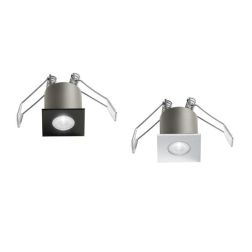 FARETTO DA INCASSO QUADRATO ALLUMINIO BIANCO O NERO LED 3W LUCE 3000K-4000K ROTONDO MODERNO