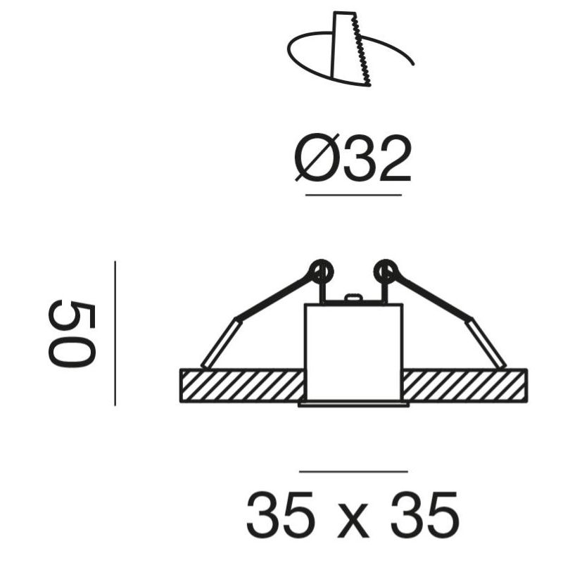 FARETTO DA INCASSO QUADRATO ALLUMINIO BIANCO O NERO LED 3W LUCE 3000K-4000K ROTONDO MODERNO
