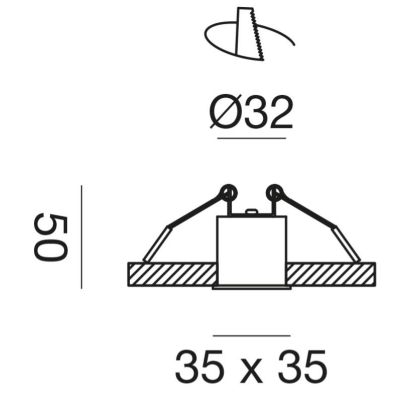 FARETTO DA INCASSO QUADRATO ALLUMINIO BIANCO O NERO LED 3W LUCE 3000K-4000K ROTONDO MODERNO