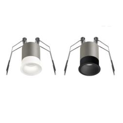 FARETTO DA INCASSO CON OTTICA RETRATTA  LED 3W LUCE 3000K-4000K ALLUMINIO BIANCO O NERO MODERNO