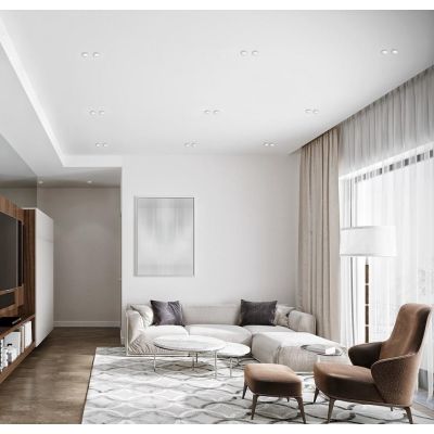 FARETTO DA INCASSO CON OTTICA RETRATTA  LED 3W LUCE 3000K-4000K ALLUMINIO BIANCO O NERO MODERNO