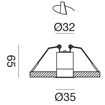 FARETTO DA INCASSO CON OTTICA RETRATTA  LED 3W LUCE 3000K-4000K ALLUMINIO BIANCO O NERO MODERNO