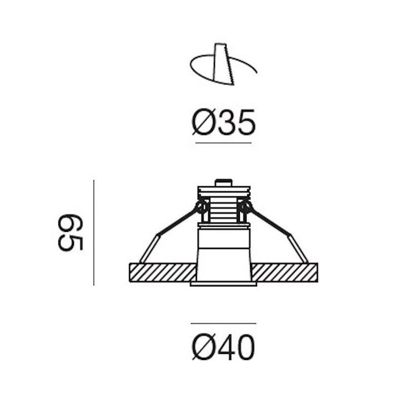 FARETTO DA INCASSO ORO ROSA, BIANCO E NERO LED 5W LUCE 3000K-4000K OTTICA RETRATTA MODERNO