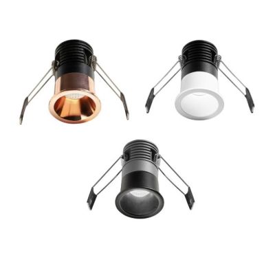 FARETTO DA INCASSO ORO ROSA, BIANCO E NERO LED 5W LUCE 3000K-4000K OTTICA RETRATTA MODERNO