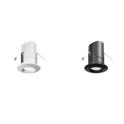 FARETTO DA INCASSO IP44 BIANCO O NERO LED 2W LUCE 3000K-4000K ROTONDO DESIGN MODERNO