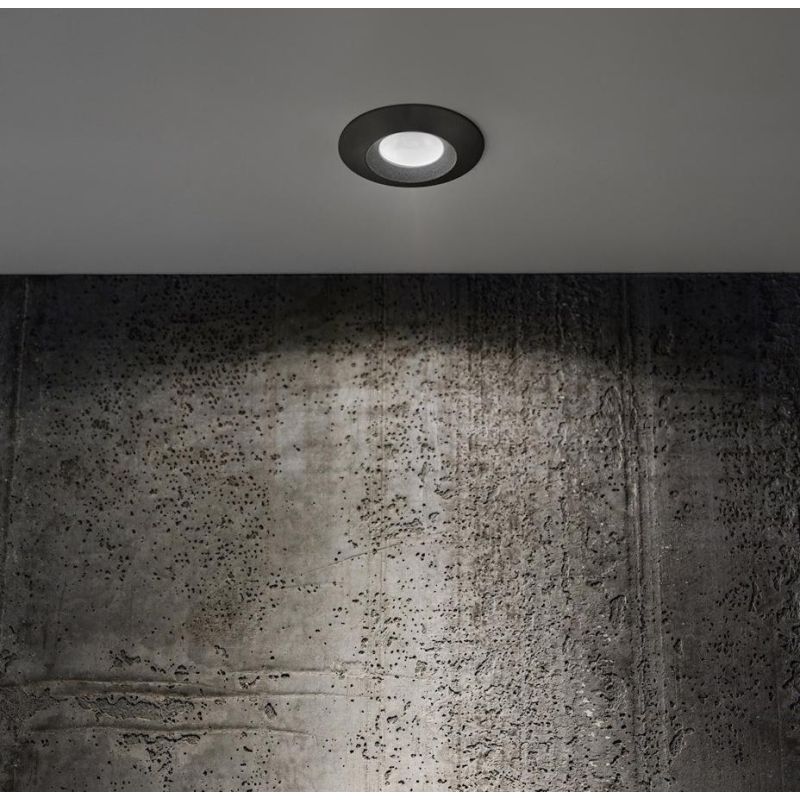 FARETTO DA INCASSO IP44 BIANCO O NERO LED 2W LUCE 3000K-4000K ROTONDO DESIGN MODERNO